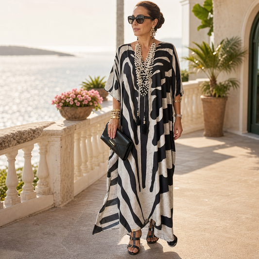 Amelia Leoncini™ Zwiewna sukienka kaftan na lato