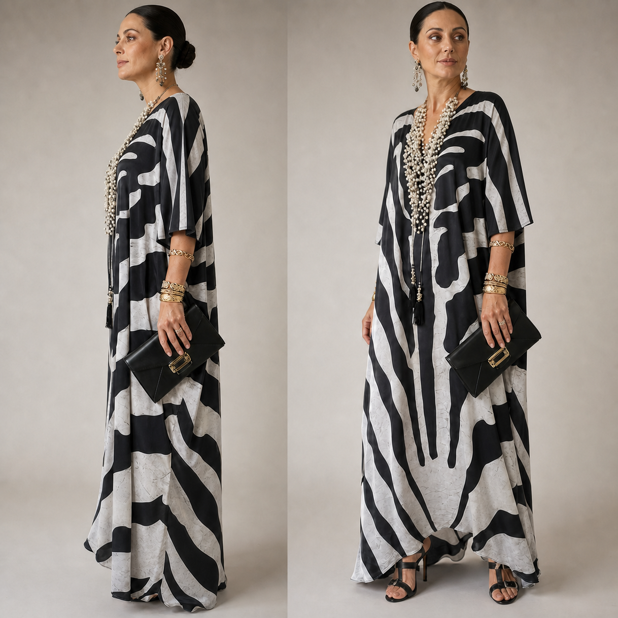 Amelia Leoncini™ Zwiewna sukienka kaftan na lato