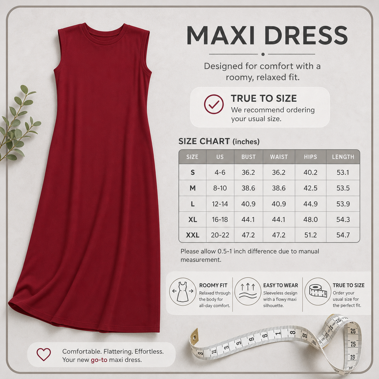 Angiolina Ghidini™ Elegancka luźna sukienka maxi dla komfortowej sylwetki