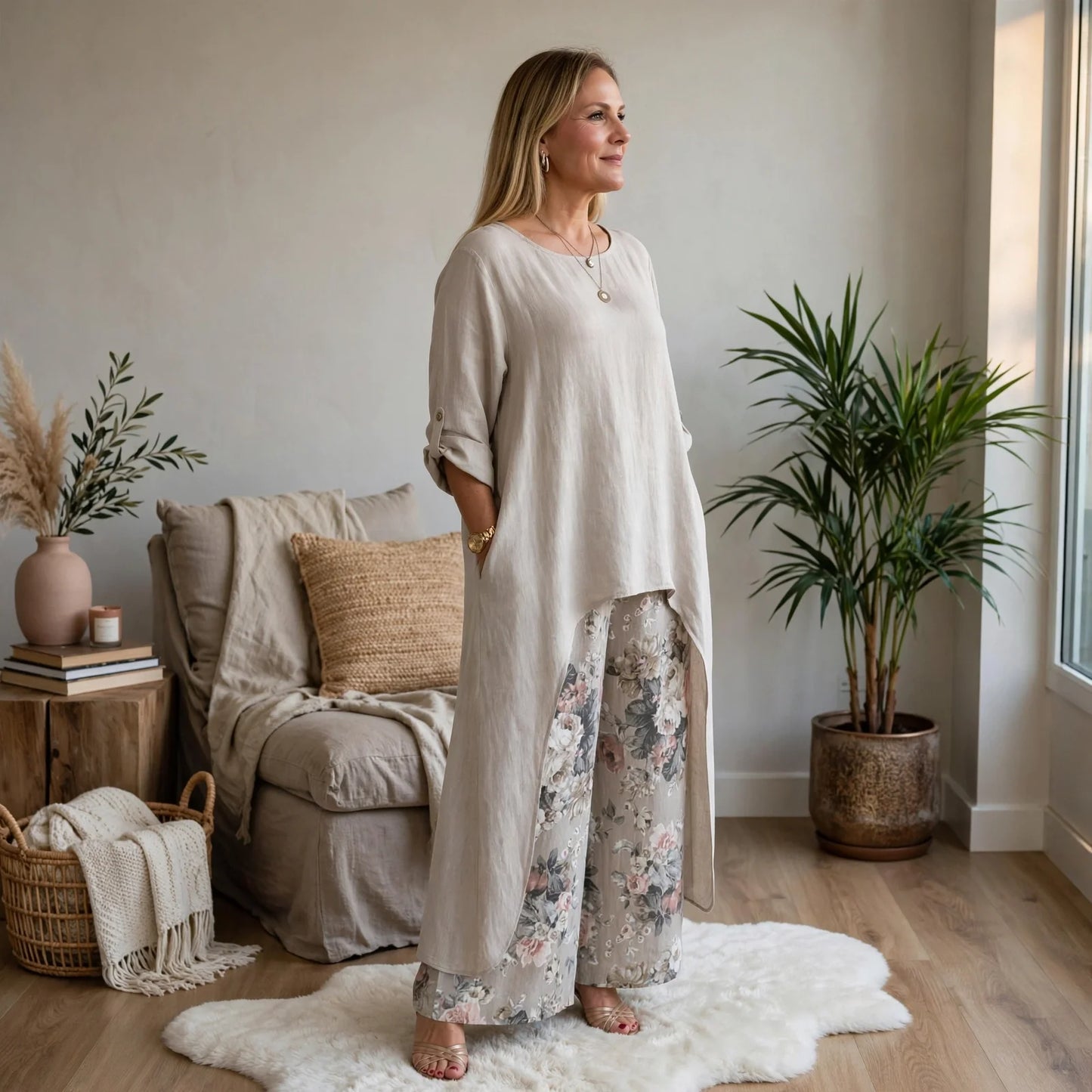 Angiolina Lipari™ Przewiewny komplet 2-częściowy dla beztroski stylu