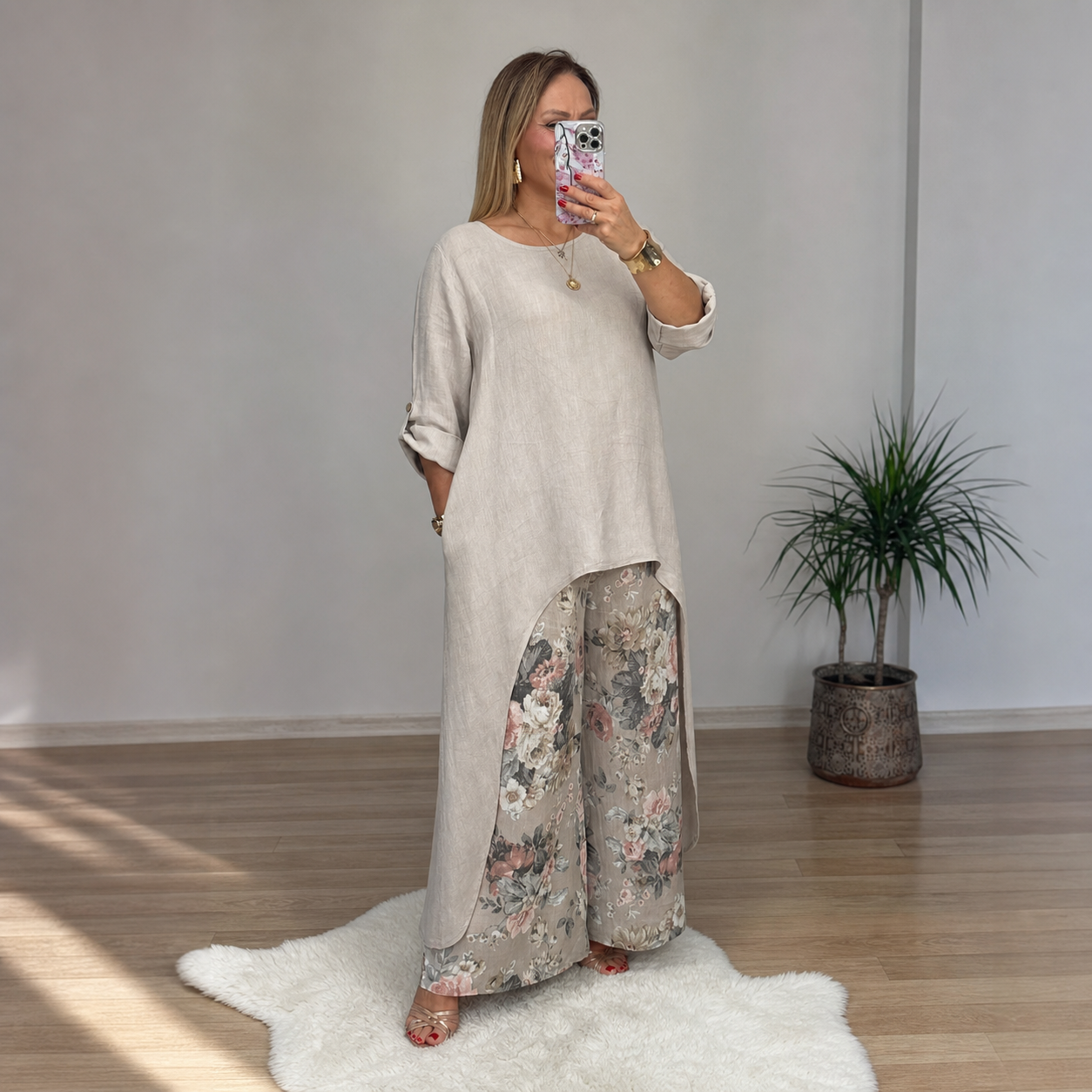 Angiolina Lipari™ Przewiewny komplet 2-częściowy dla beztroski stylu