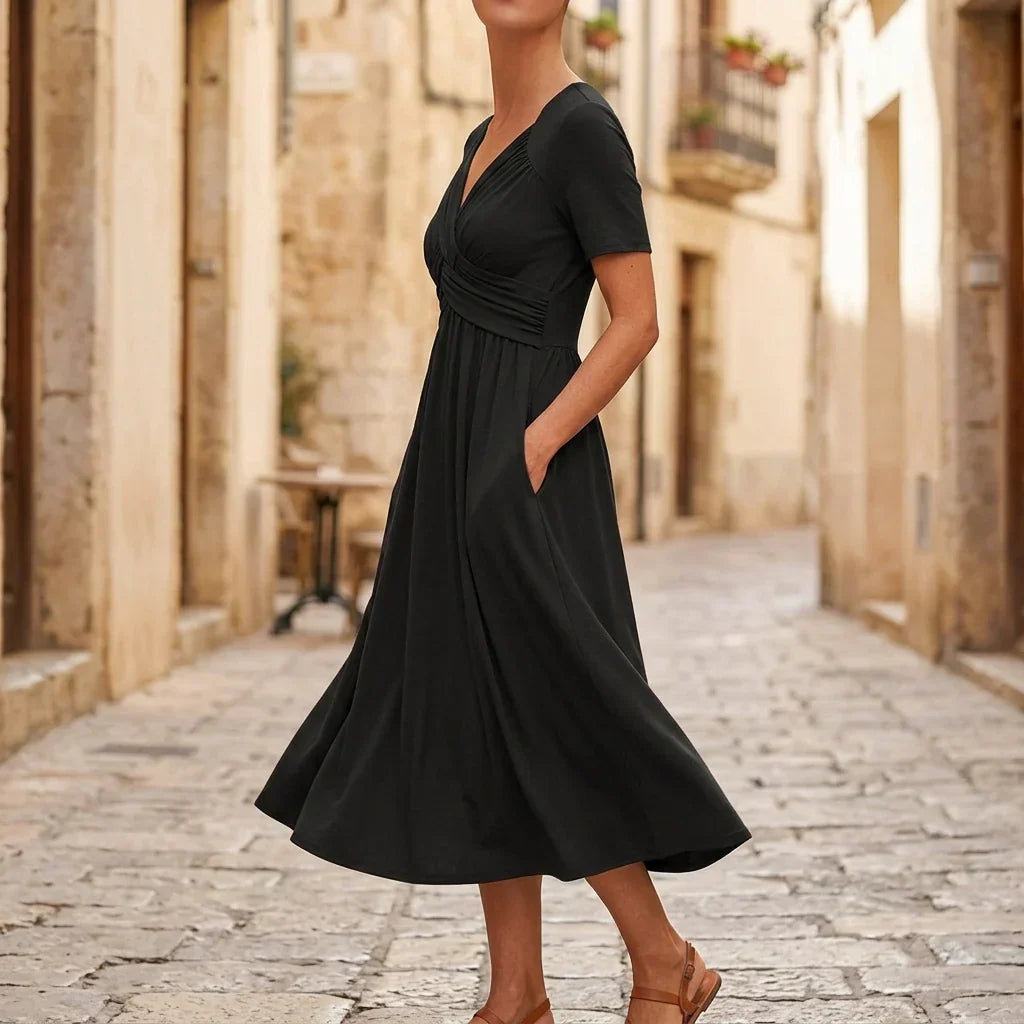 Anita Monterosso™ Sukienka z dekoltem V dla bezwysiłkowej elegancji