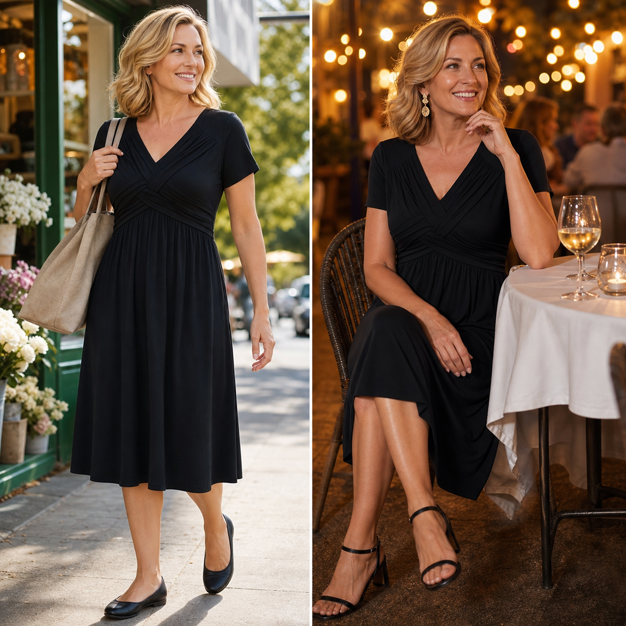Anita Monterosso™ Sukienka z dekoltem V dla bezwysiłkowej elegancji