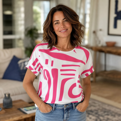 Brigida Mancuso™ Miękki casualowy t-shirt na co dzień