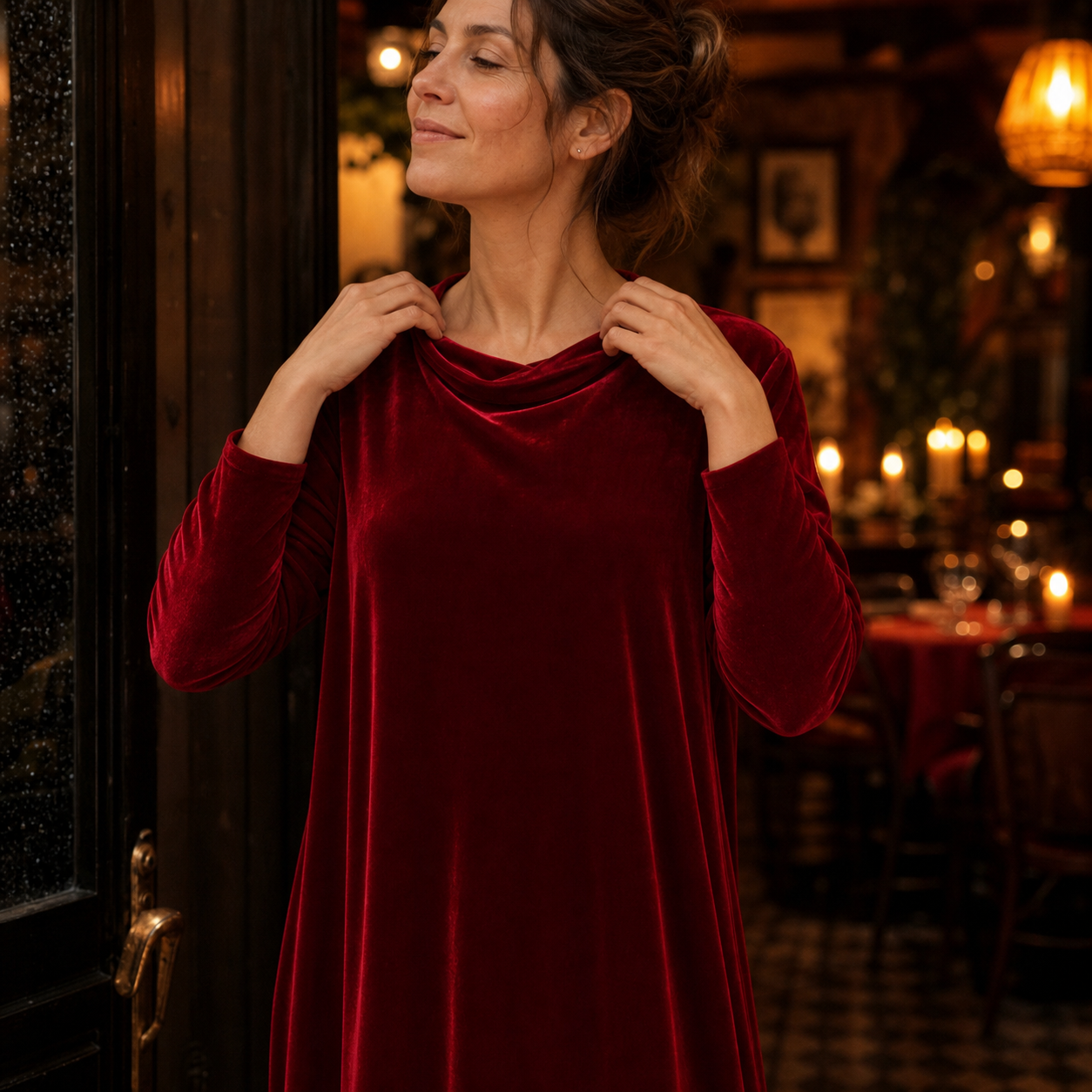 Candida Manganelli™ Przytulna sukienka maxi dla bezwysiłkowego stylu