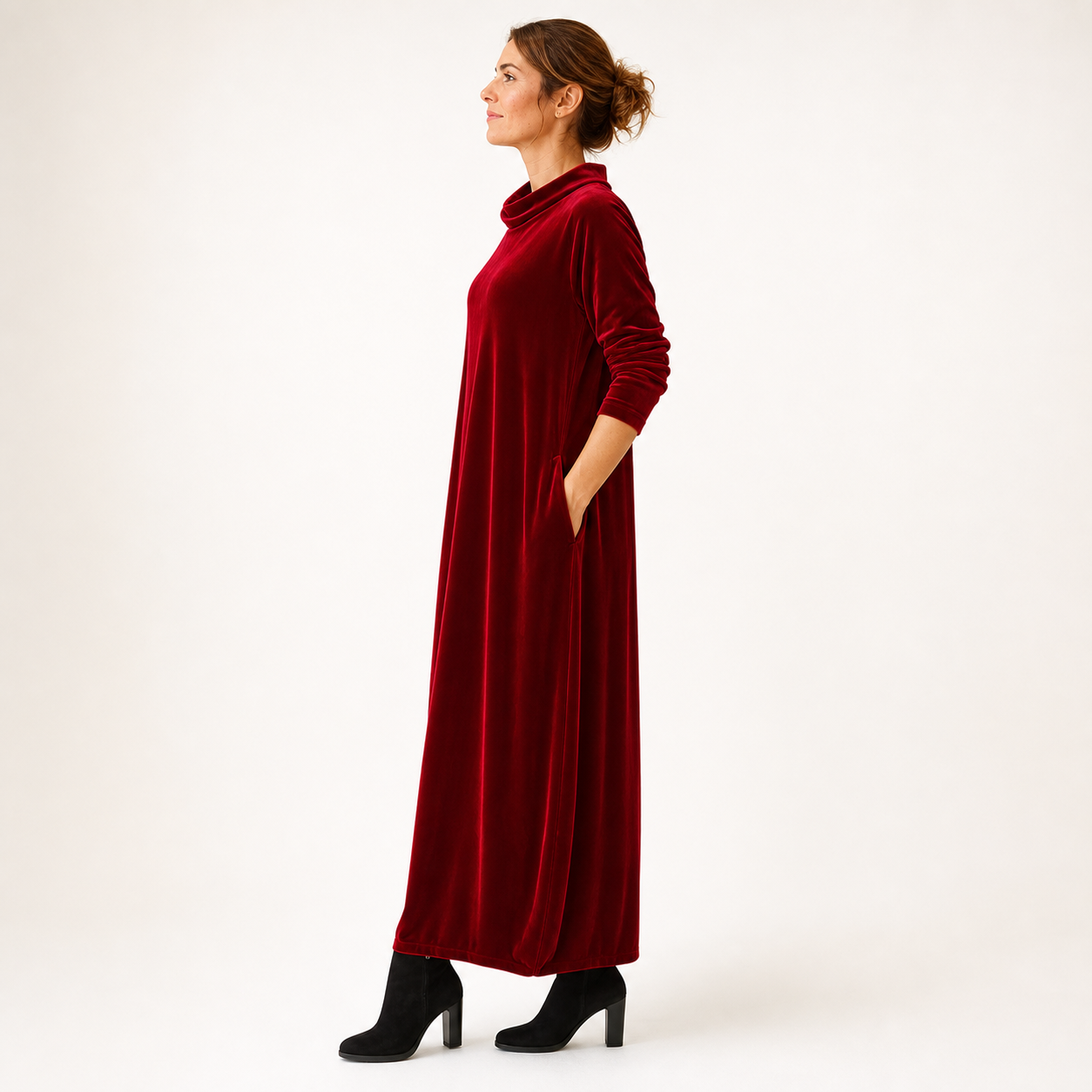Candida Manganelli™ Przytulna sukienka maxi dla bezwysiłkowego stylu