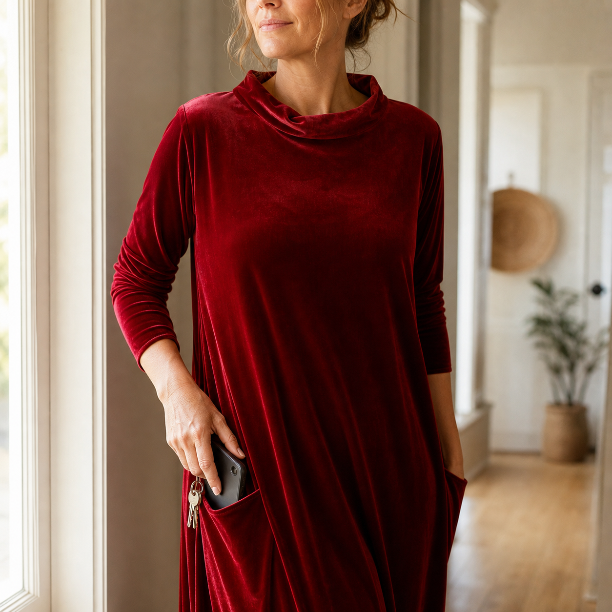 Candida Manganelli™ Przytulna sukienka maxi dla bezwysiłkowego stylu