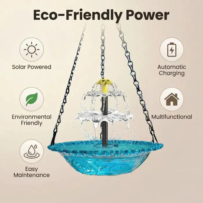 Cascadelle™ Solarowa fontanna dla ptaków z kaskadą wody