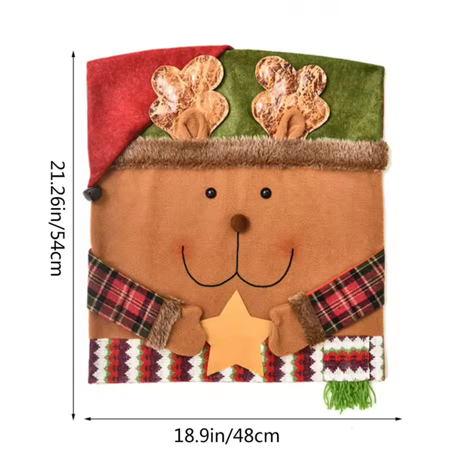 MerryCover™ Stylowe pokrowce na oparcia krzeseł w stylu świątecznym