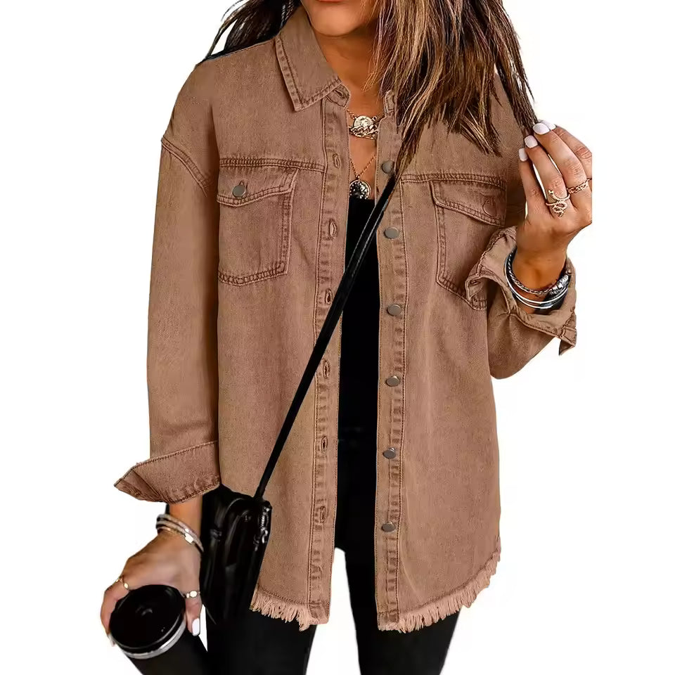 Bice Liotta™ Stylowa damska kurtka jeansowa w stylu vintage