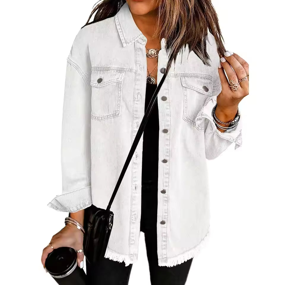 Bice Liotta™ Stylowa damska kurtka jeansowa w stylu vintage