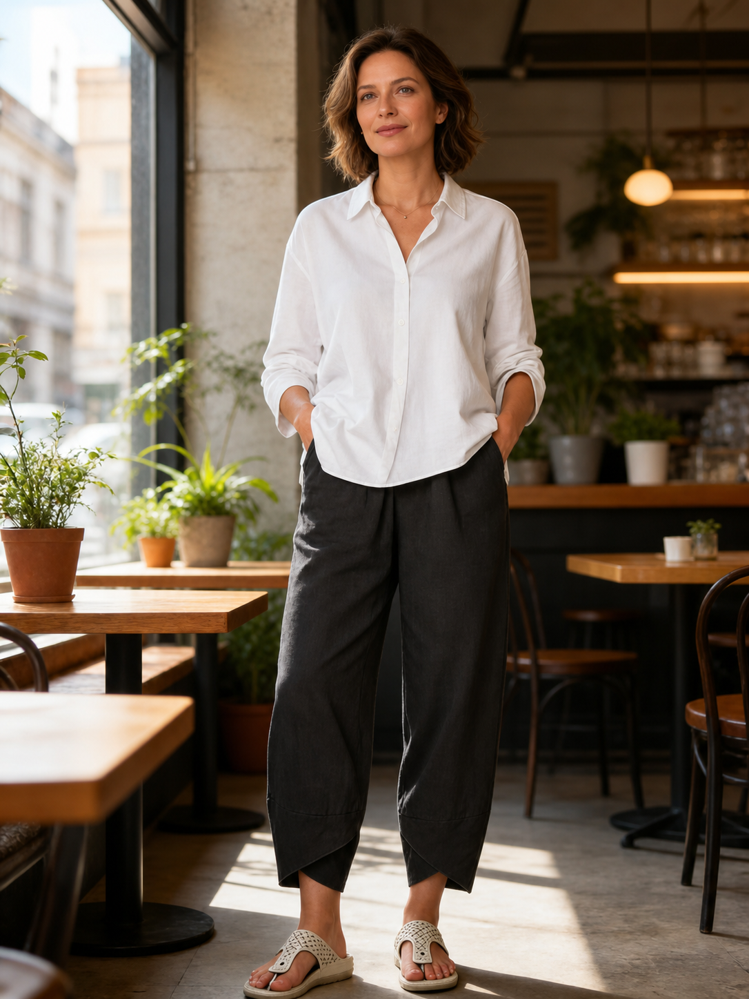 Miriam Corleone™ Luźne spodnie z kieszeniami dla bezwysiłkowego stylu