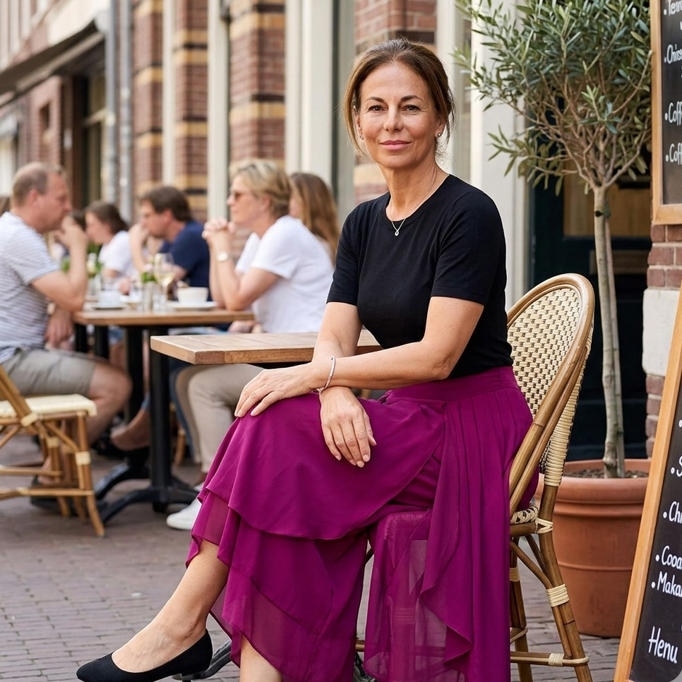 Patrizia Curci™ Zwiewne spodnie z szyfonu z wysokim stanem dla bezwysiłkowej elegancji