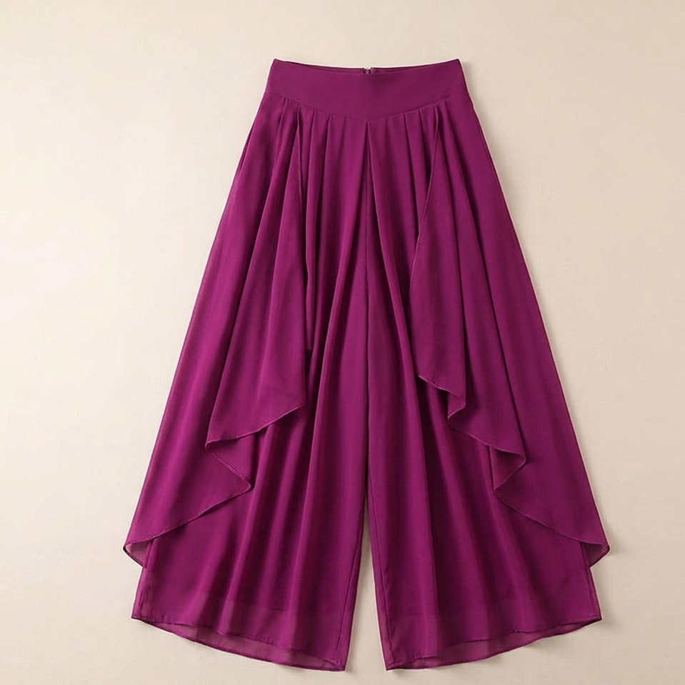 Patrizia Curci™ Zwiewne spodnie z szyfonu z wysokim stanem dla bezwysiłkowej elegancji