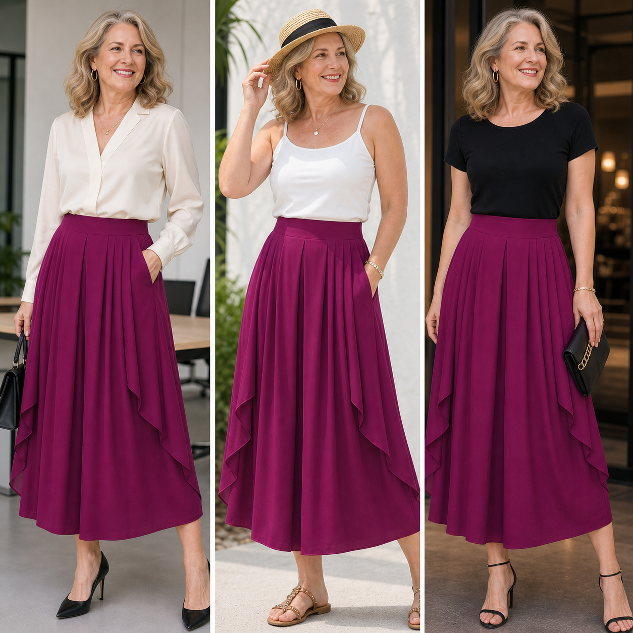 Patrizia Curci™ Zwiewne spodnie z szyfonu z wysokim stanem dla bezwysiłkowej elegancji