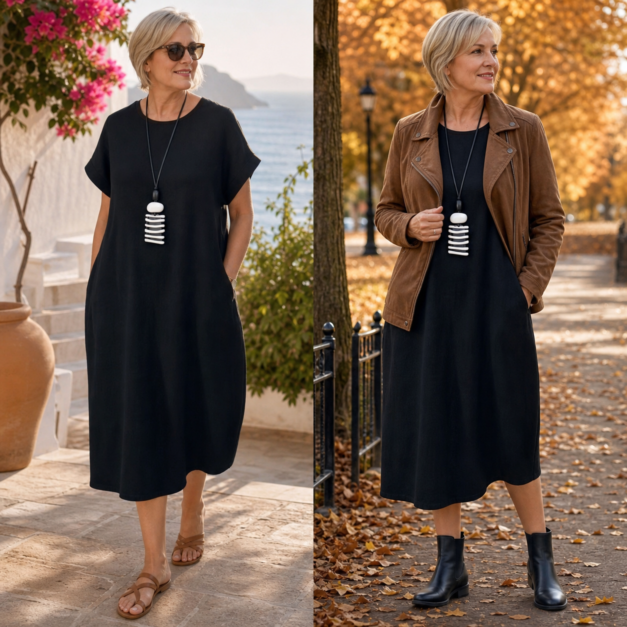 Patrizia Procopio™ Elegancka sukienka midi na każdą okazję