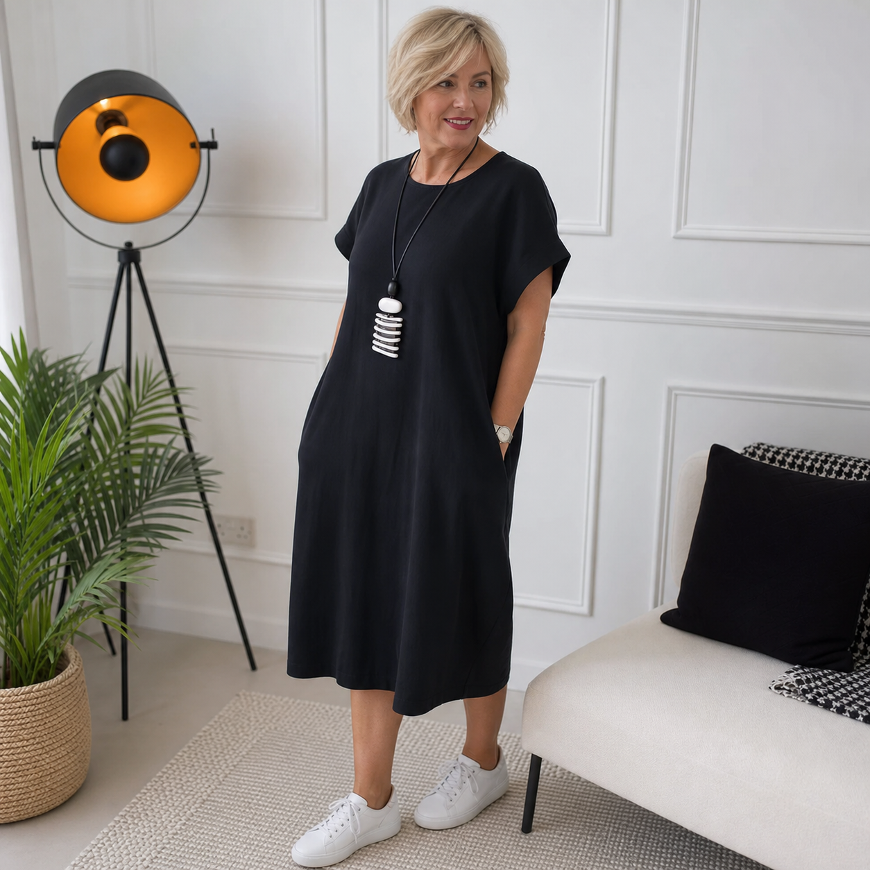 Patrizia Procopio™ Elegancka sukienka midi na każdą okazję