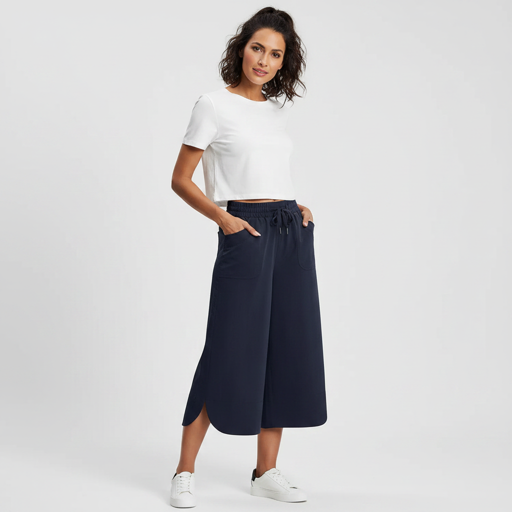 Pierina Danesi™ Rozluźnione spodnie cropped do domu i na wyjścia
