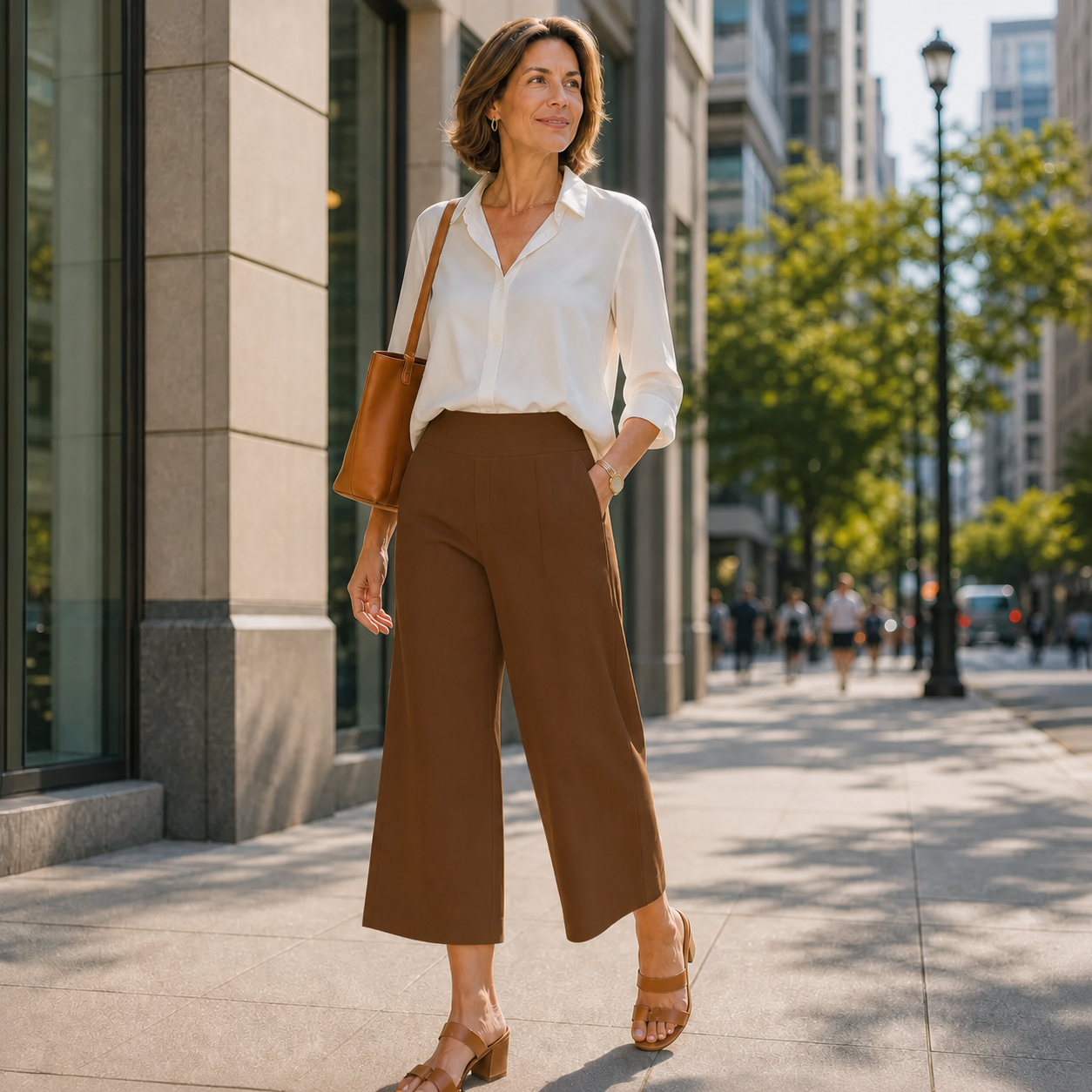 Rebecca Silvi™ Wszechstronne szerokie spodnie culotte