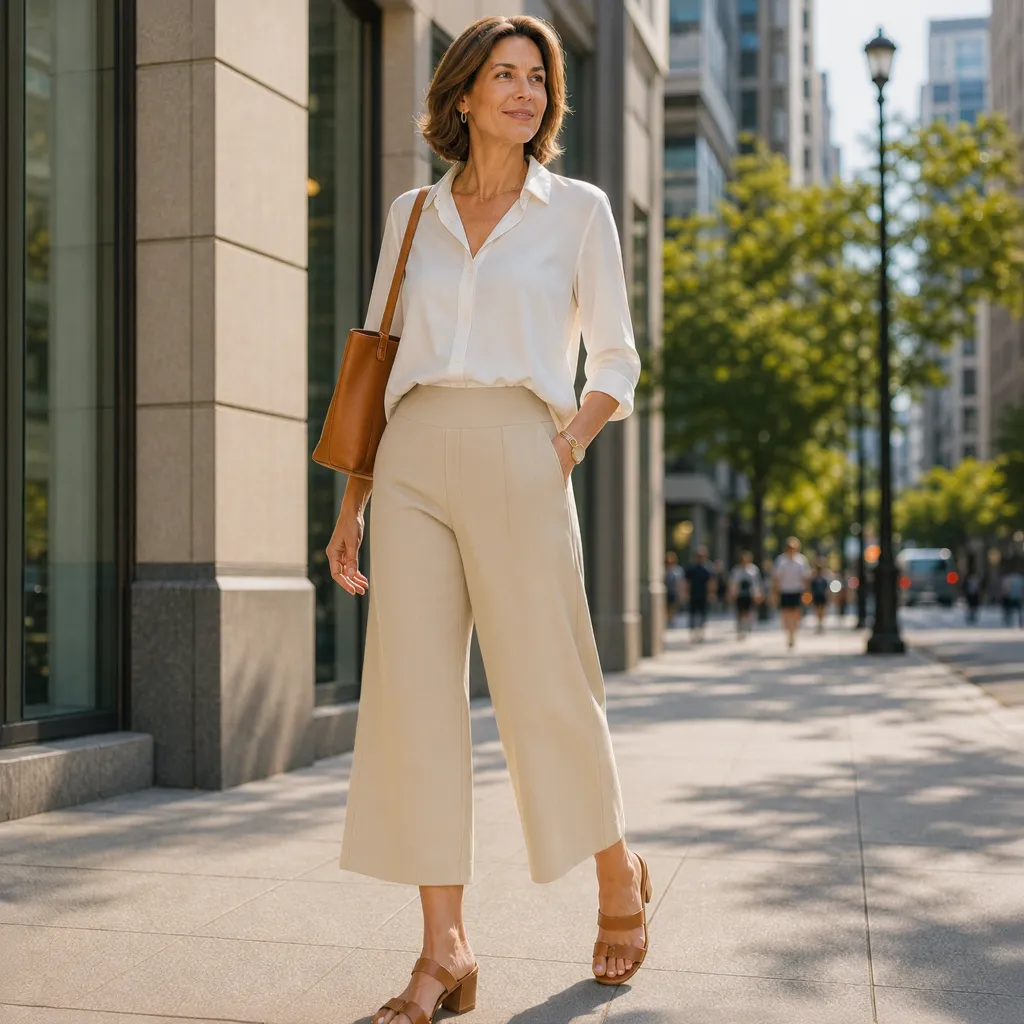 Rebecca Silvi™ Wszechstronne szerokie spodnie culotte