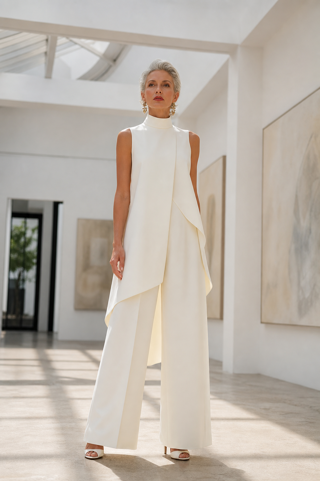 Sabrina Provenzano™ Dopasowany zestaw z golfem dla nienagannej elegancji