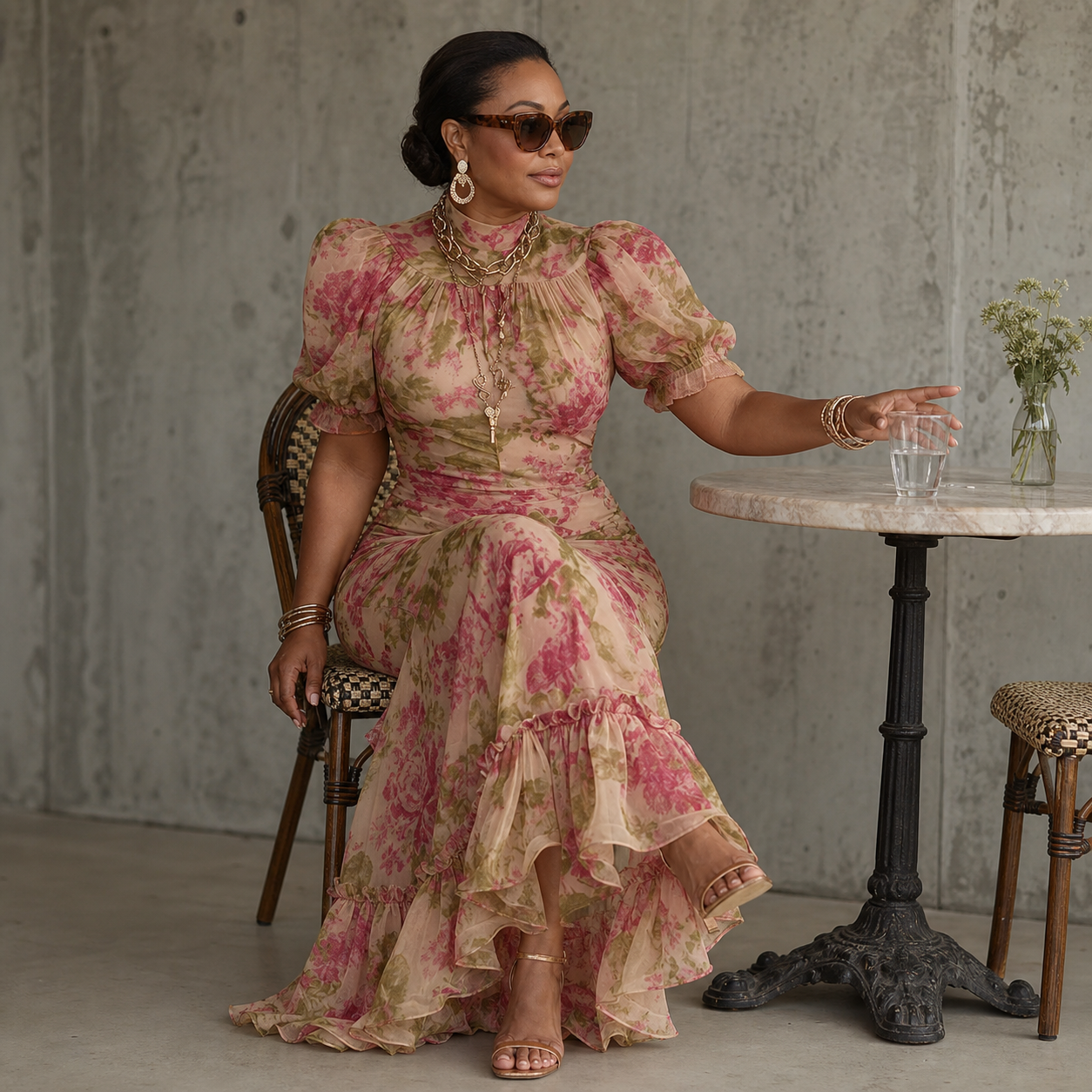 Valentina Petrelli™ Zwiewna sukienka maxi w kwiaty dla bezwysiłkowej elegancji