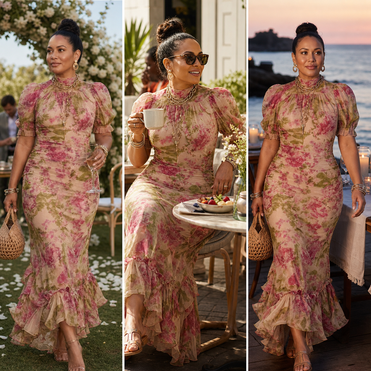 Valentina Petrelli™ Zwiewna sukienka maxi w kwiaty dla bezwysiłkowej elegancji