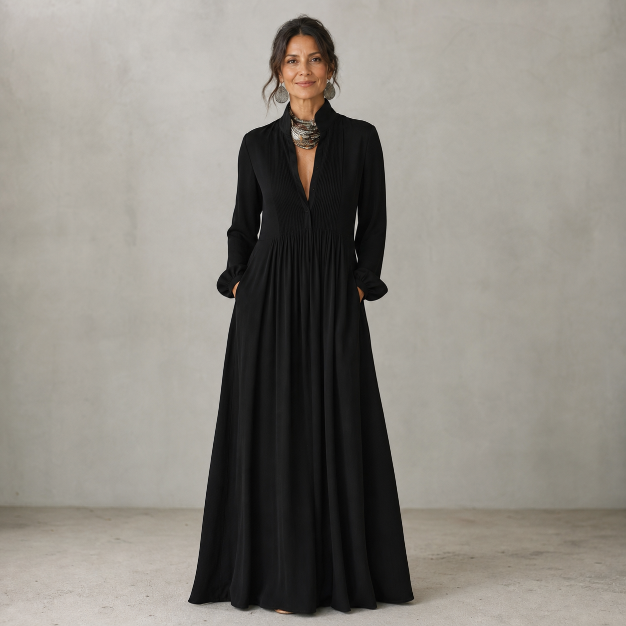 Valentina Vecchietti™ Przewiewna sukienka maxi dla beztroski stylu