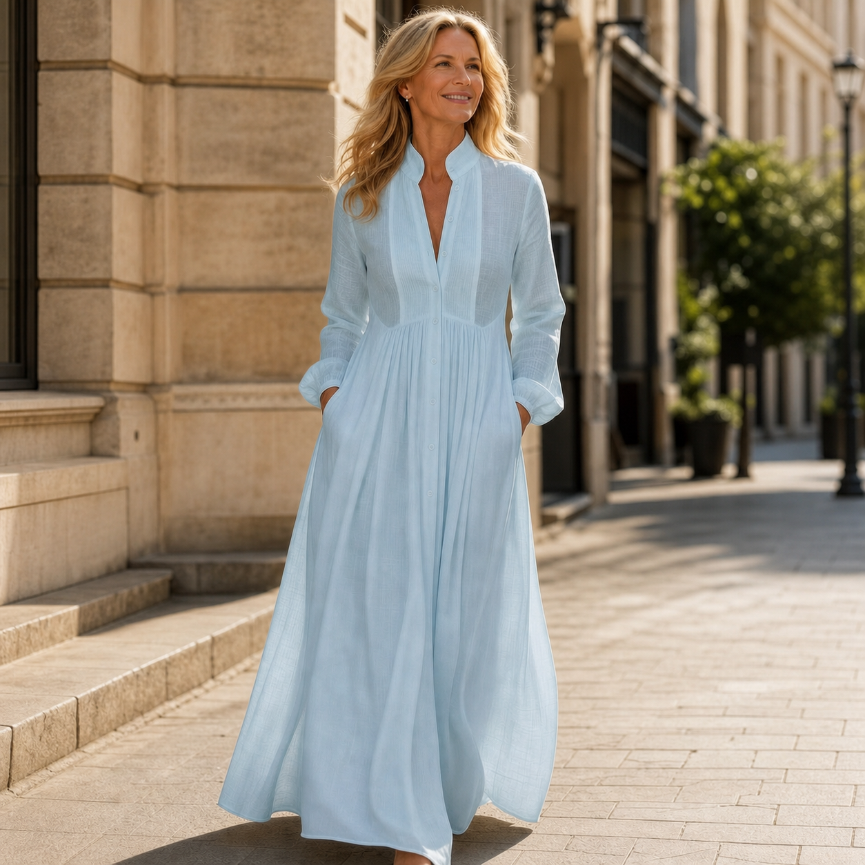 Valentina Vecchietti™ Przewiewna sukienka maxi dla beztroski stylu